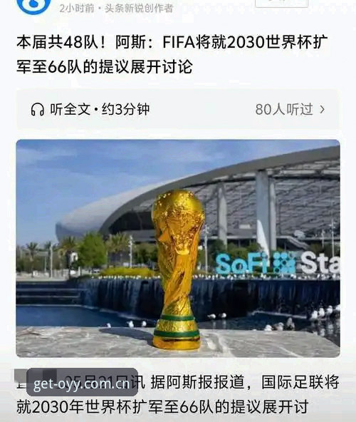 2030世界杯扩军至66队操作教程：中国男足重返舞台的机遇分析